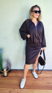 Bomberka oversize czekoladowa