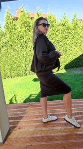 Bomberka oversize czekoladowa