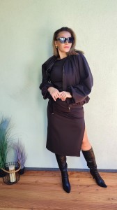 Bomberka oversize czekoladowa